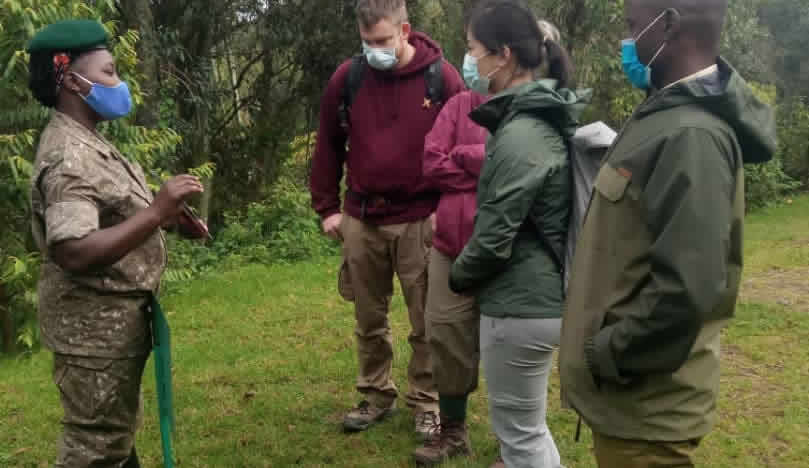 women guided gorilla trekking